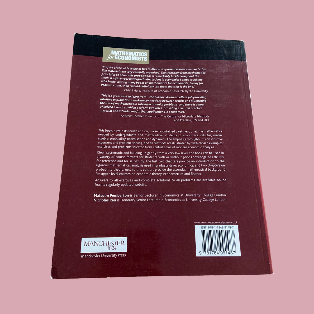 Mathematics for Economists, 4th Ed.