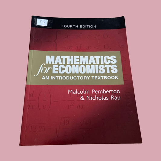 Mathematics for Economists, 4th Ed.