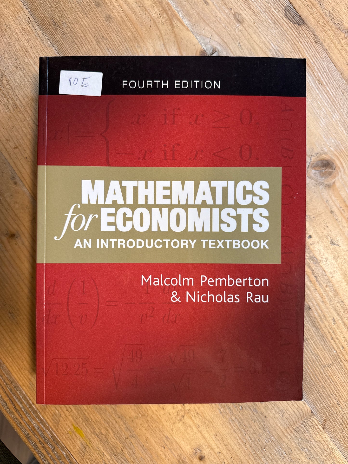 Mathematics for Economists 4th